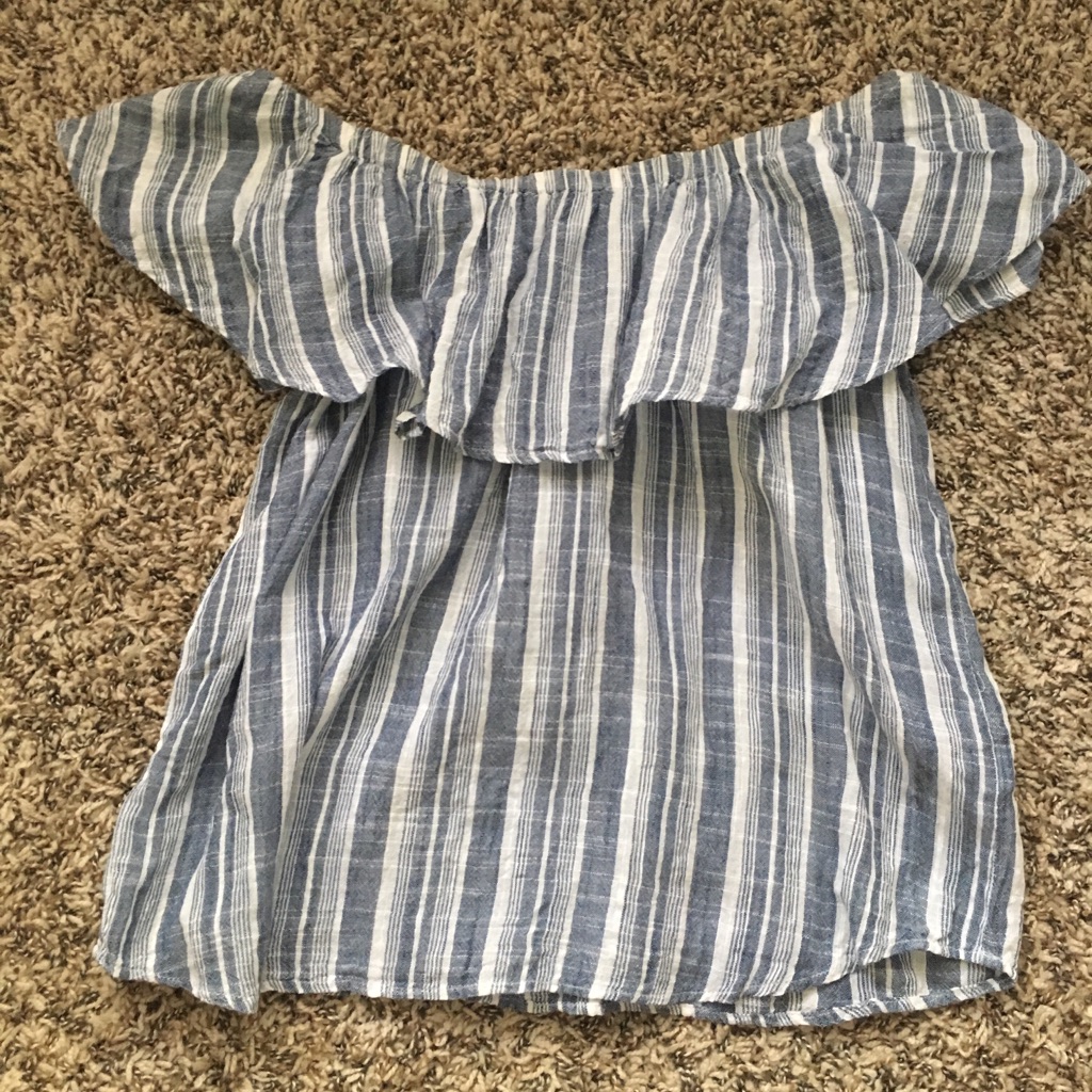 Off The Shoulder Striped Top
